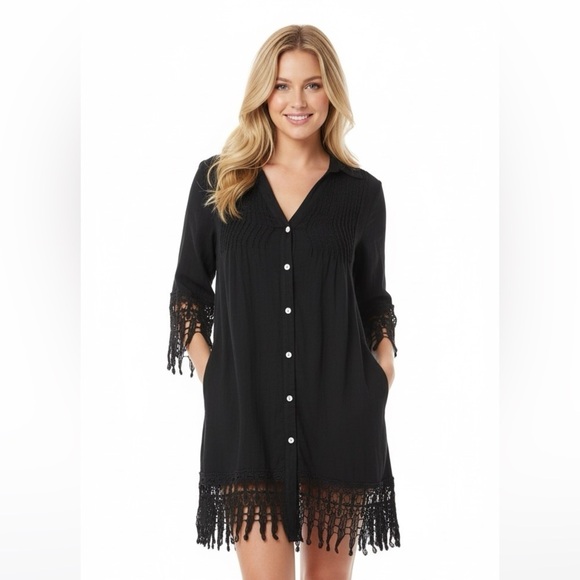blue island Other - Blue island size small black swim cover dress